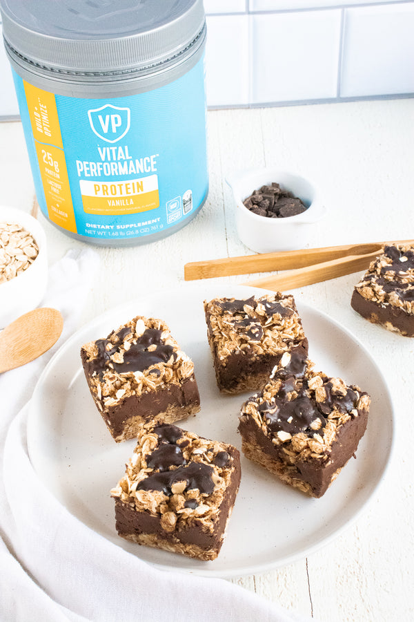 NoBake Protein Chocolate Chip Cookie Dough Squares Vital Proteins
