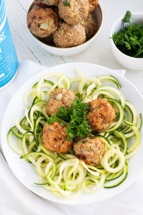 Quick And Easy Meal Prep Turkey Meatballs & Zoodles Vital Proteins