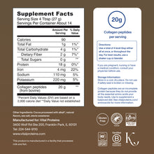 |CPC10X| Chocolate Collagen Peptides 13.5oz | Supplement Facts