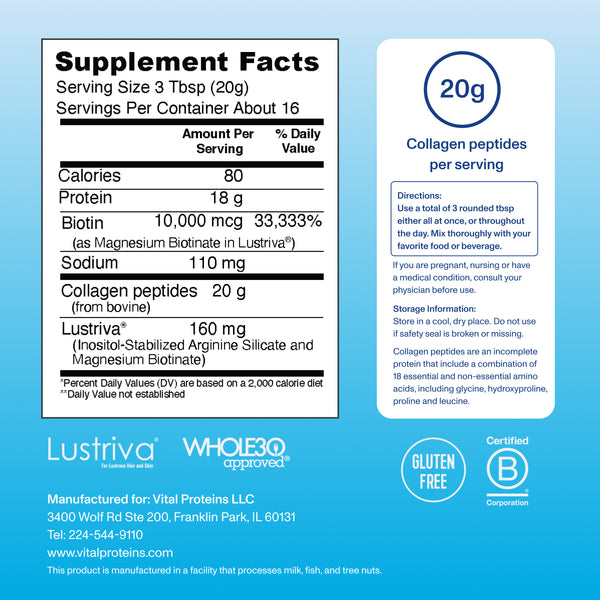 |CHS10X| Hair Complex | Supplement Facts