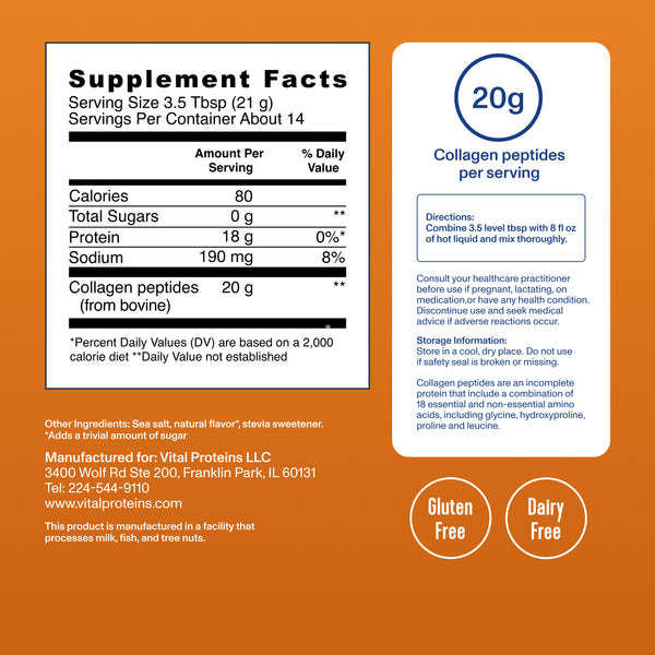 |EL-PHNW-8GRY|Salted Caramel Supplement Facts