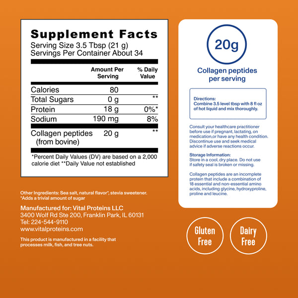 |SCC24UBO|Salted Caramel 25oz supplement facts