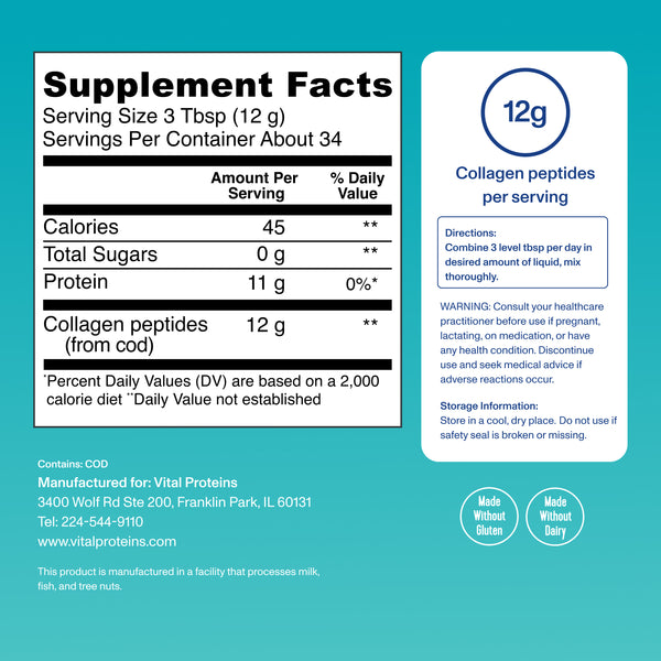 |MC20W| Marine Collagen | Supplement Facts