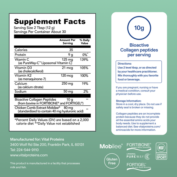 |HCPM15X| Bone & Joint Support | Supplement Facts
