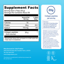 |CP10UBO| Collagen Peptides 10oz | Supplement Facts
