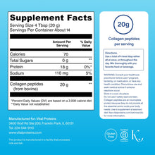 |CP10UBO| Collagen Peptides 10oz | Supplement Facts