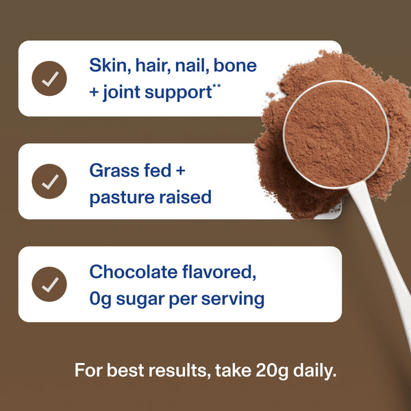 |CPC10X| Chocolate Collagen Peptides 13.5oz | Benefits