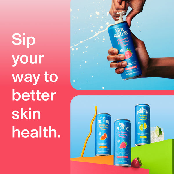 |SPKLGWTRS| Collagen Strawberry Blossom  Sparkling Water | Vital Proteins brand