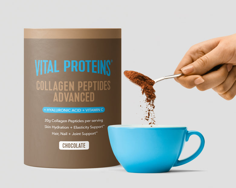 Chocolate Collagen Peptides Advanced - with Hyaluronic Acid & Vitamin C