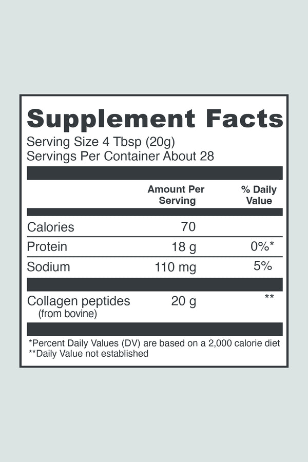 Collogen Label Vital Proteins® Collagen Peptides - Unflavored Collagen Powder ...