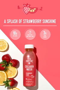 Collagen Water - Strawberry Lemon Collagen Drink  |WATSL12U4PK| |WATSL12U|